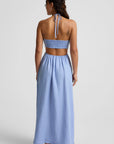 Soft Wash Linen Halter Dress
