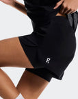 On Women's 3" Court Shorts 2-in-1 -Black