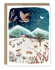 Owl Winter Countryside Boxed Holiday Cards - Set of 10