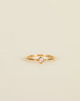 JK Diamond & Champagne Stud Gold Rings