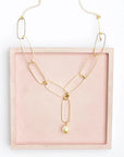 Paperclip and Pearl Necklace