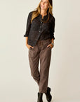 Zoe Twill Pant: Espresso