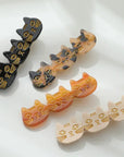 Zoe Triple Cat Face Barrette Clip - Set of 2