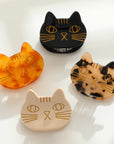 Ginger Small Cat Face Hair Claw Clip