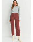 Cinnamon Hi Rise Utility Wide Leg