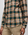 Dolberg M's Slim Fit Flannel Shirt: Almond