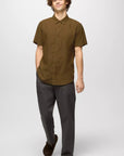 Lindores Standard Fit Short Sleeve Shirt - Retro Olive