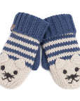 Kid's Knitted Kitty Mittens