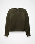 Cades Cove Merino Wool Ribbed Sweater: Rye Green