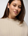 Cedar & Sage Organic Cotton Quilted Pullover: Canvas