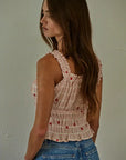 I Heart You Too Smocked Crop Tank