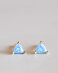 JK Mini Energy Gem: Fire Opal Gold Earrings