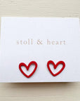 Stoll & Heart Heart Studs Earrings