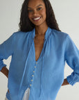 Bella Dahl 3/4 Sleeve Tie Neck Blouse