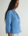 Bella Dahl 3/4 Sleeve Tie Neck Blouse