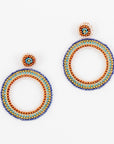 Beaded Open Circle Post Earring