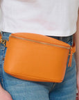 Justin Gregory Rosey Leather Crossbody Belt Bag