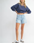 Light Denim Lightweight Denim Shorts
