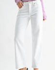 JBD Optic White Stretchy Straight Denim Pants