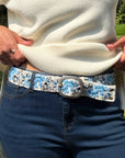 Jenny Krauss Blue Serenade Embroidered Belt