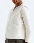 TNF W's Lhotse LT Insulated Vest-White Dune
