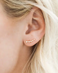 JK Crawler: White CZ Gold Earrings