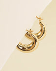 JK Sculptural Wide Gold Hoop