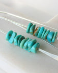 Turquoise Stack Threader Earrings