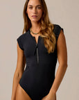 Carve All Day One Piece Swim Suit - Black