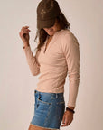 The Ever Henley-Crema Stripe
