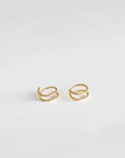 JK Minimalist Spiral Gold Earrings