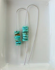 Turquoise Stack Threader Earrings