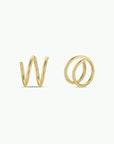 JK Minimalist Spiral Gold Earrings