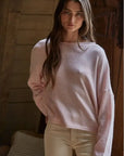 Pinky Rolled Round Neck Sweater