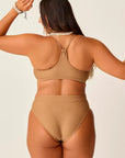 Carve Stinson Swimsuit Bottom: Rum Texture