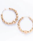 Gold Bead Hoops