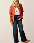 Fairbanks Supersoft Long Sleeve Shirt: Copper Zig Zag