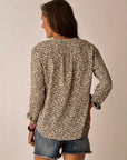 Carve Dylan Gauze Shirt: Coffee Ditsey