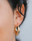 JK Sculptural Wide Gold Hoop