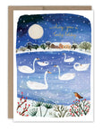 Swans Lovely Boxed Holiday Cards - Set of 10