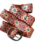 Jenny Krauss Buds and Blooms Floral Embroidered Wool Belt