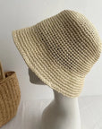 Foldable Raffia Straw Bucket Hat