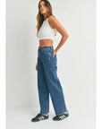 Dark Denim Wide Leg Jeans