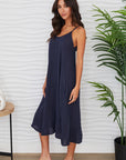 Pinstripe Linen Maxi Dress