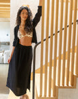 Yara Gauze Skirt-Black
