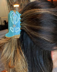 Eco Cowboy Boots Hair Claw Clip