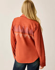 Fairbanks Supersoft Long Sleeve Shirt: Copper Zig Zag