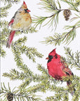 Cardinals in Evergreen Small Boxed Holiday Cards