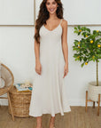 Italian Linen Maxi Slip Dress