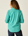 Fairbanks Supersoft Long Sleeve Shirt: Jade Herringbone